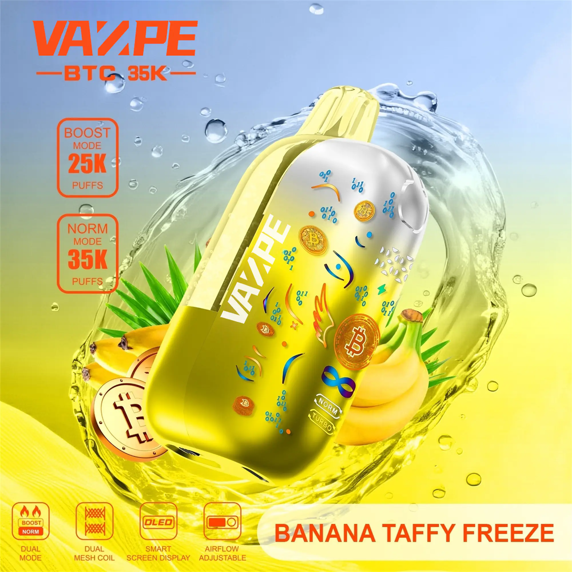 VAZPE BTC 35K okus Banana Taffy Freeze