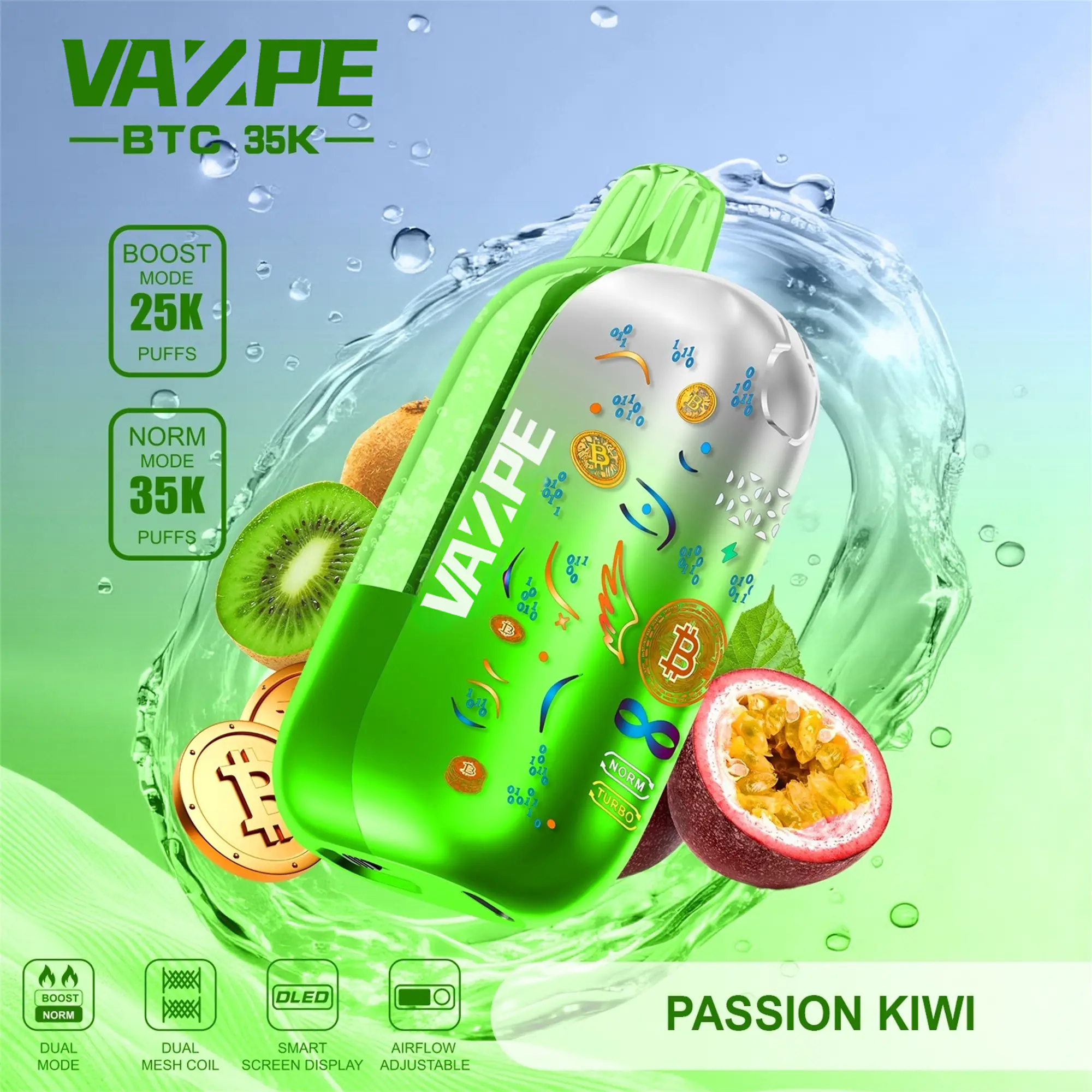 VAZPE BTC 35K Passion Kiwi okus