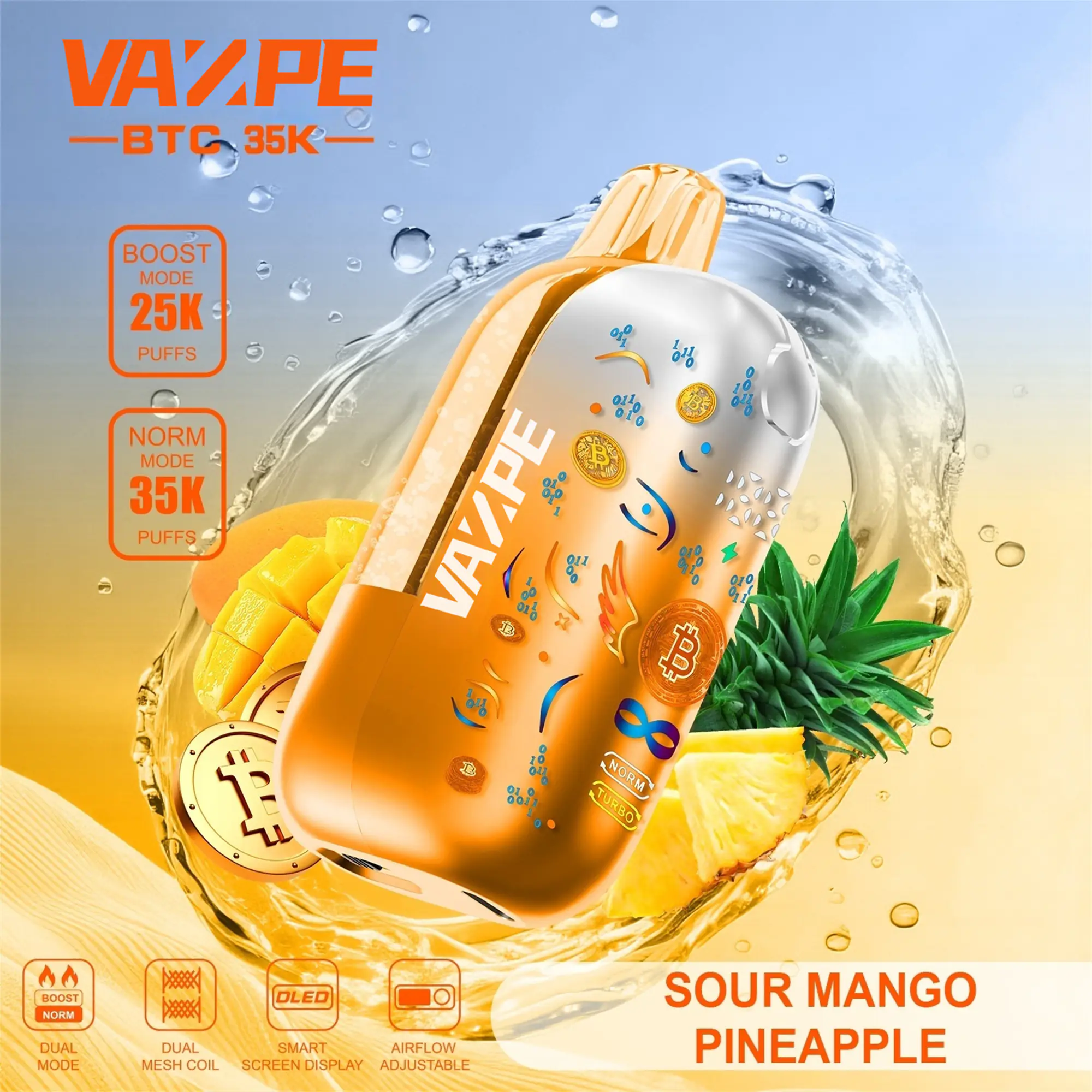 VAZPE BTC 35K Sour Mango Pineapple okus