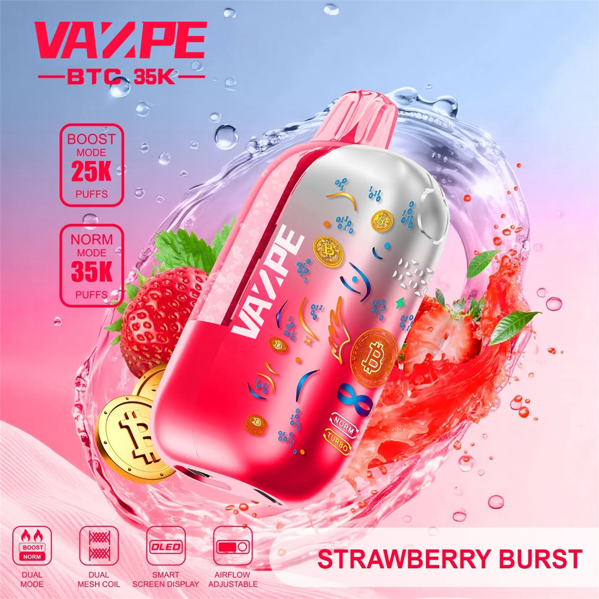 VAZPE BTC 35K Strawberry Burst okus